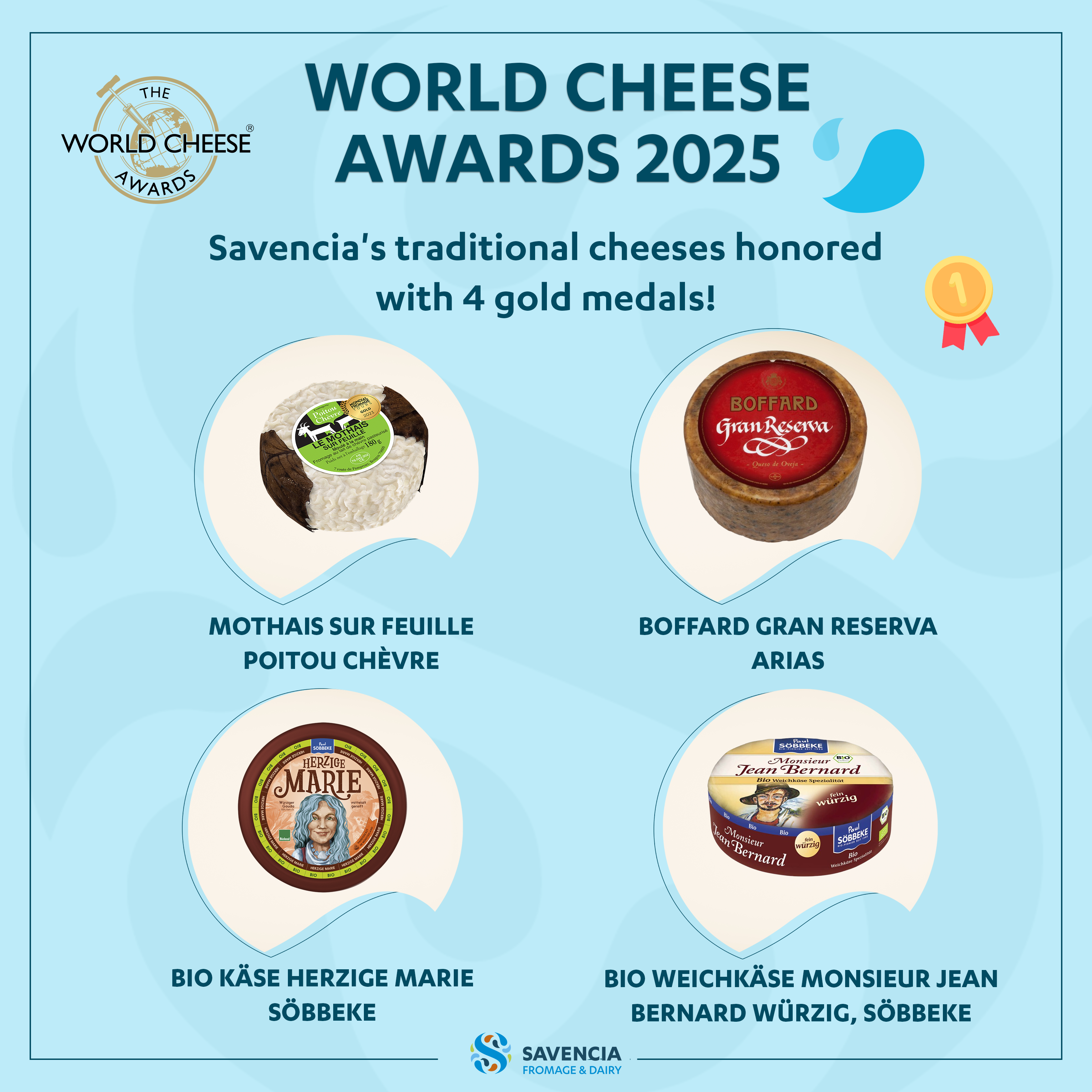 Savencia honored at the World Cheese Awards